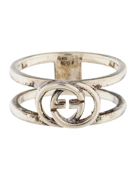 gucci gold band rings|Gucci interlocking ring silver.